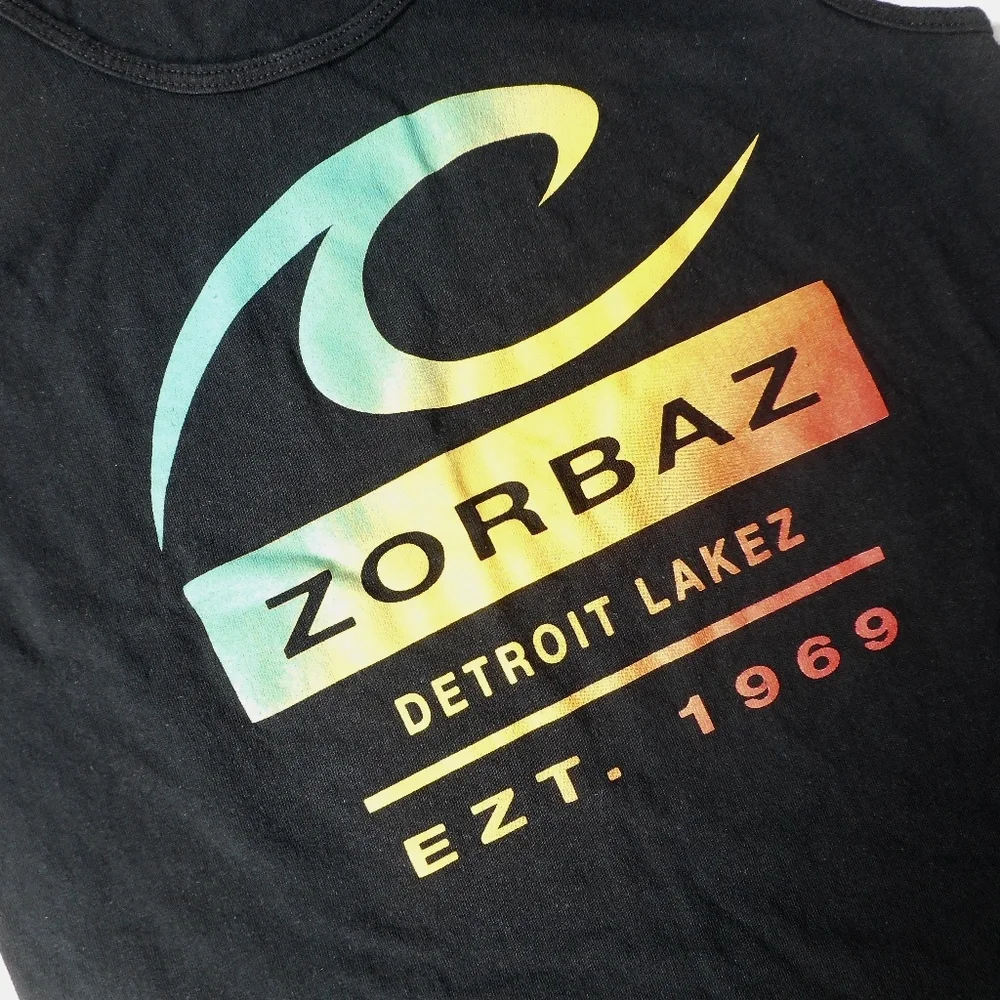 Zorbaz Bar Pizza Black Mens S Tank Top Detroit Lakes Minnesota
